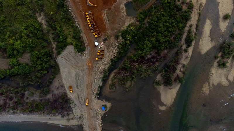 drone image mining site Sibuyan in Philippines